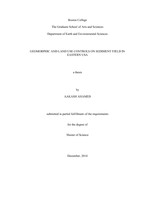 Geomorphic and Land Use Controls on Sediment Yield in Eastern USA